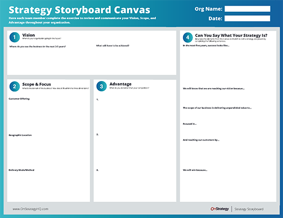 strategy storyboard guide
